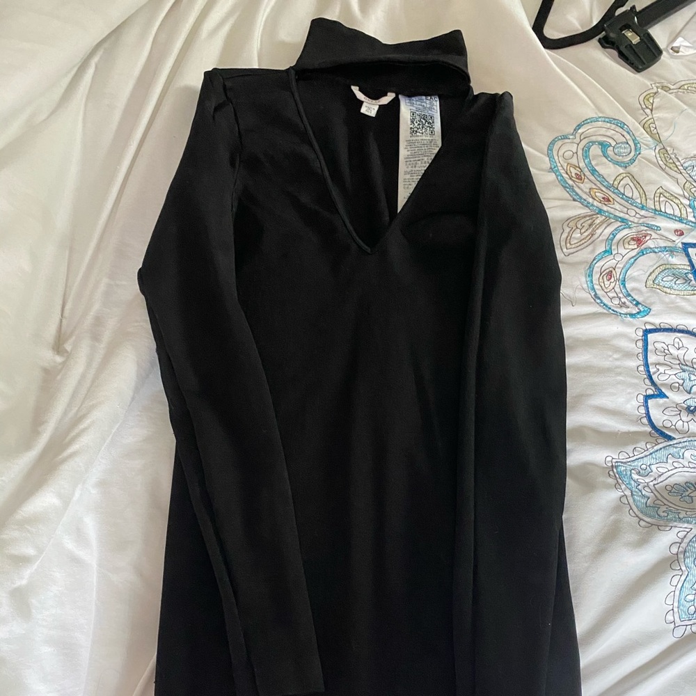 Black long sleeve guess mini dress xs